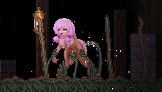 Futanari beauty ferocious mating with monster anime